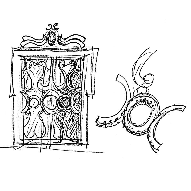 Handmade drawing by G. L. Ferreri