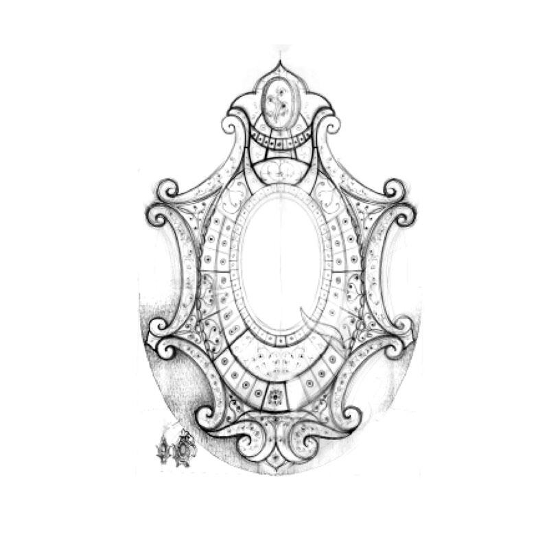 Handmade drawing by G. L. Ferreri