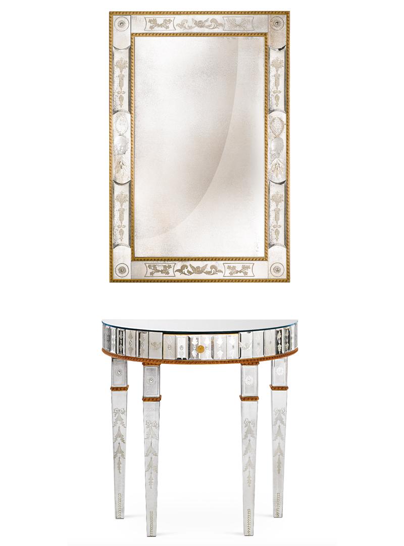 Augustina Mirror and Momo console