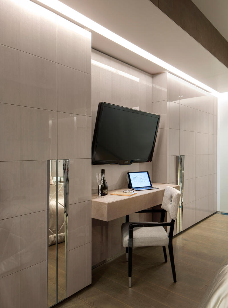 a bespoke console with Josef armchair