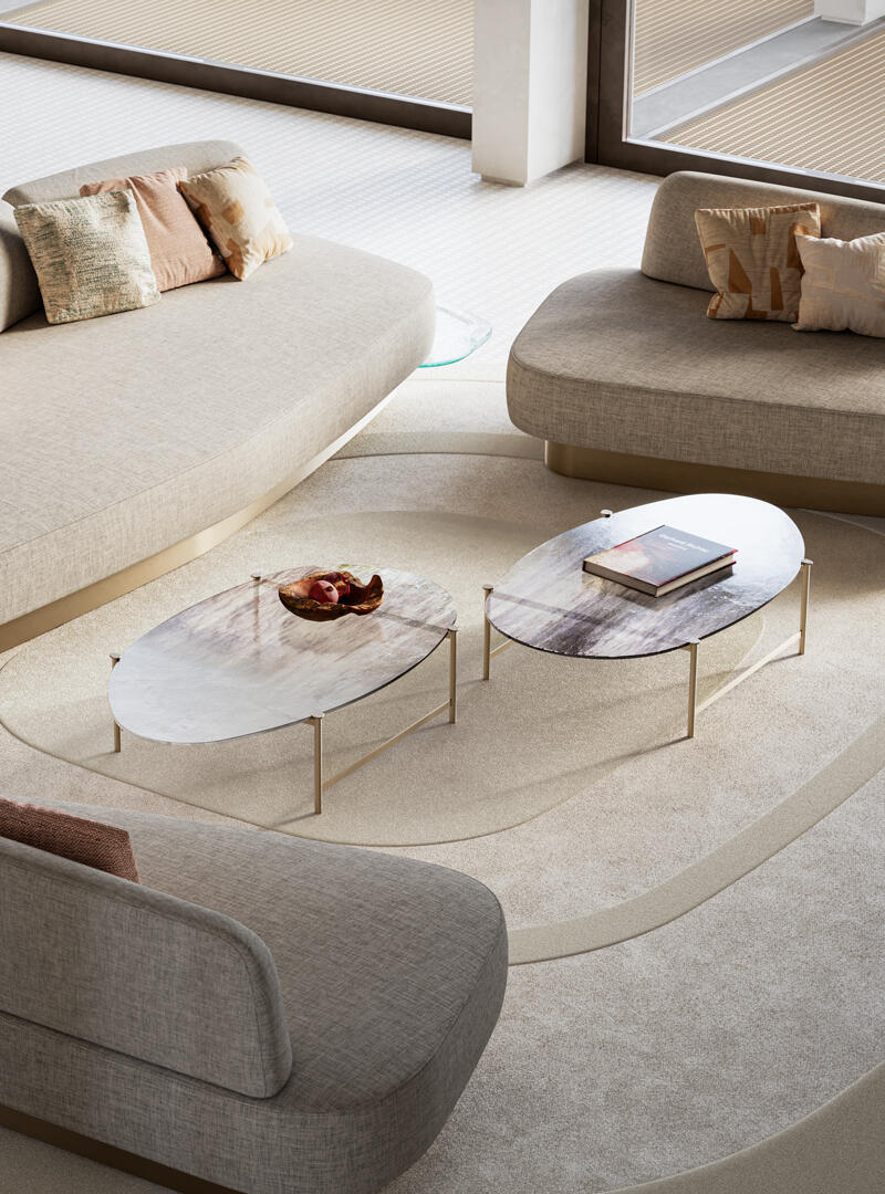 Soana coffee table with Barbaresco finish